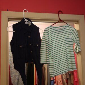 2 medium womens tops,present co. and kathy ireland m